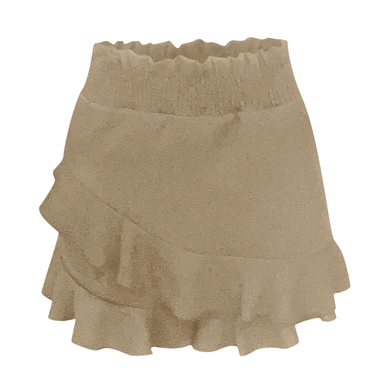 thumbnail image 4 of Falda skate para mujer. Mini shorts de playa cruzados. Shorts de lino con volantes y cintura alta, cintura elástica para looks informales, para ir a nadar o para llevar con ropa urbana. Combínalos, 4 of 5